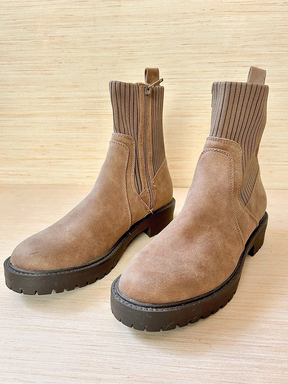 DV by Dolce Vita Orelia Ankle Boots, Mushroom Brown, Size 9